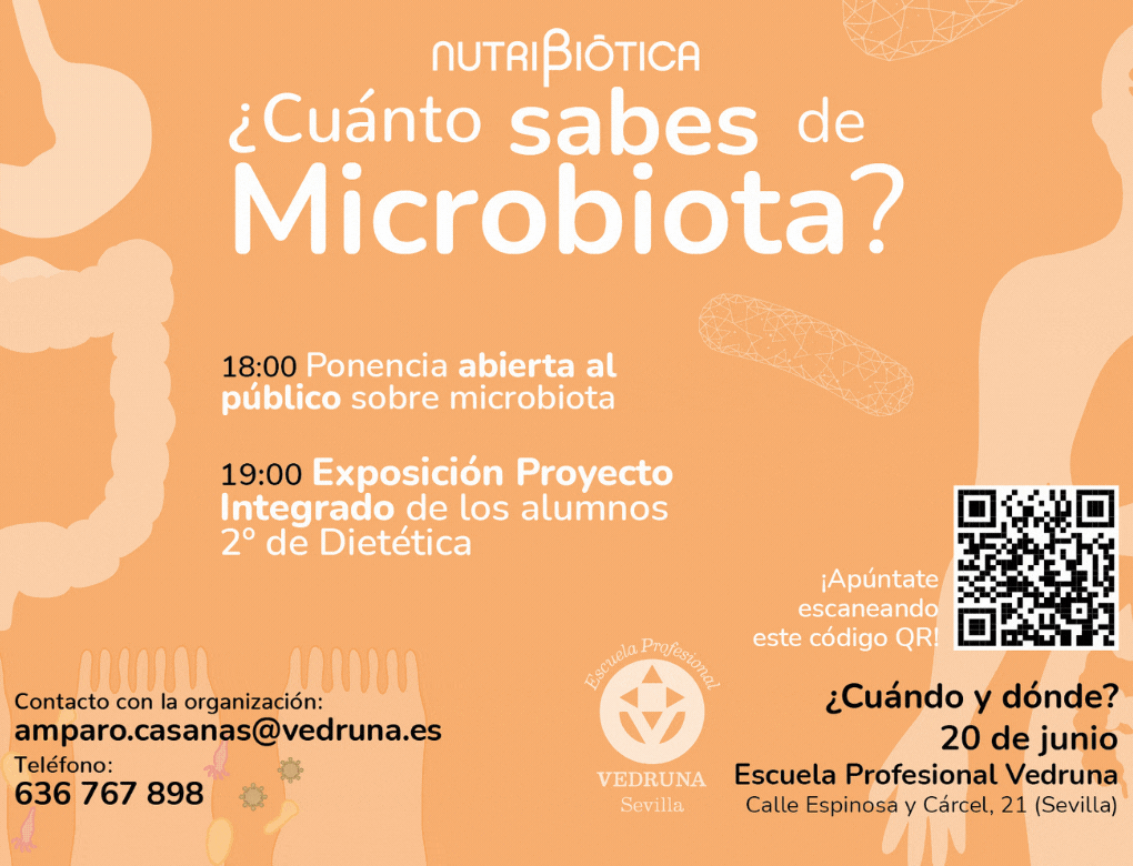 Ponencia formativa gratuita sobre microbiota y salud intestinal Lunes 20 a partir de las 1800 pm. No te lo pierdas. Consulta los detalles en las infografías anexas (1)
